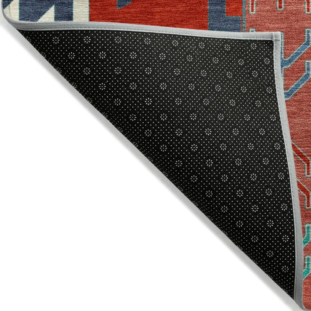 Solara Red Washable Indoor-Outdoor Rug-Outdoor Rugs-LOOMLAN Rugs-LOOMLAN