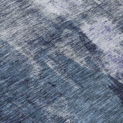 Solayne Blue Washable Indoor-Outdoor Rug-Outdoor Rugs-LOOMLAN Rugs-LOOMLAN