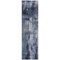 Solayne Blue Washable Indoor-Outdoor Rug-Outdoor Rugs-LOOMLAN Rugs-2'3" x 7'6"-LOOMLAN