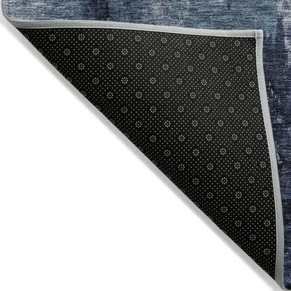 Solayne Blue Washable Indoor-Outdoor Rug-Outdoor Rugs-LOOMLAN Rugs-LOOMLAN