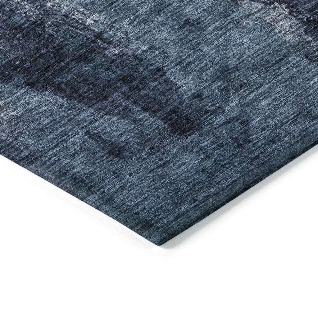 Solayne Blue Washable Indoor-Outdoor Rug-Outdoor Rugs-LOOMLAN Rugs-LOOMLAN