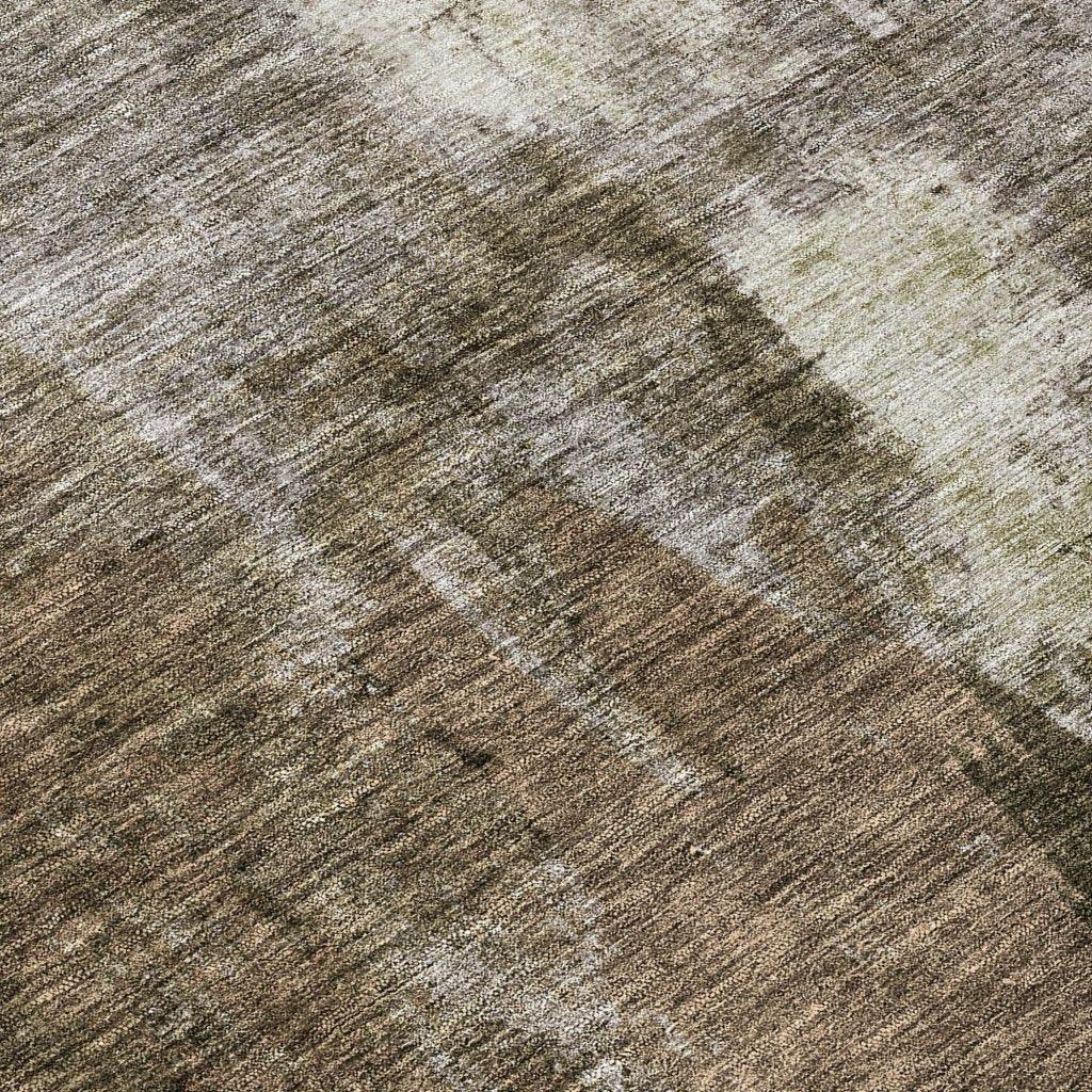 Solayne Brown Washable Indoor-Outdoor Rug-Outdoor Rugs-LOOMLAN Rugs-LOOMLAN