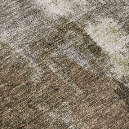 Solayne Brown Washable Indoor-Outdoor Rug-Outdoor Rugs-LOOMLAN Rugs-LOOMLAN