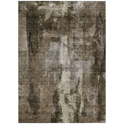 Solayne Brown Washable Indoor-Outdoor Rug-Outdoor Rugs-LOOMLAN Rugs-2'6" x 3'10"-LOOMLAN