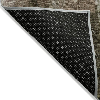 Solayne Brown Washable Indoor-Outdoor Rug-Outdoor Rugs-LOOMLAN Rugs-LOOMLAN