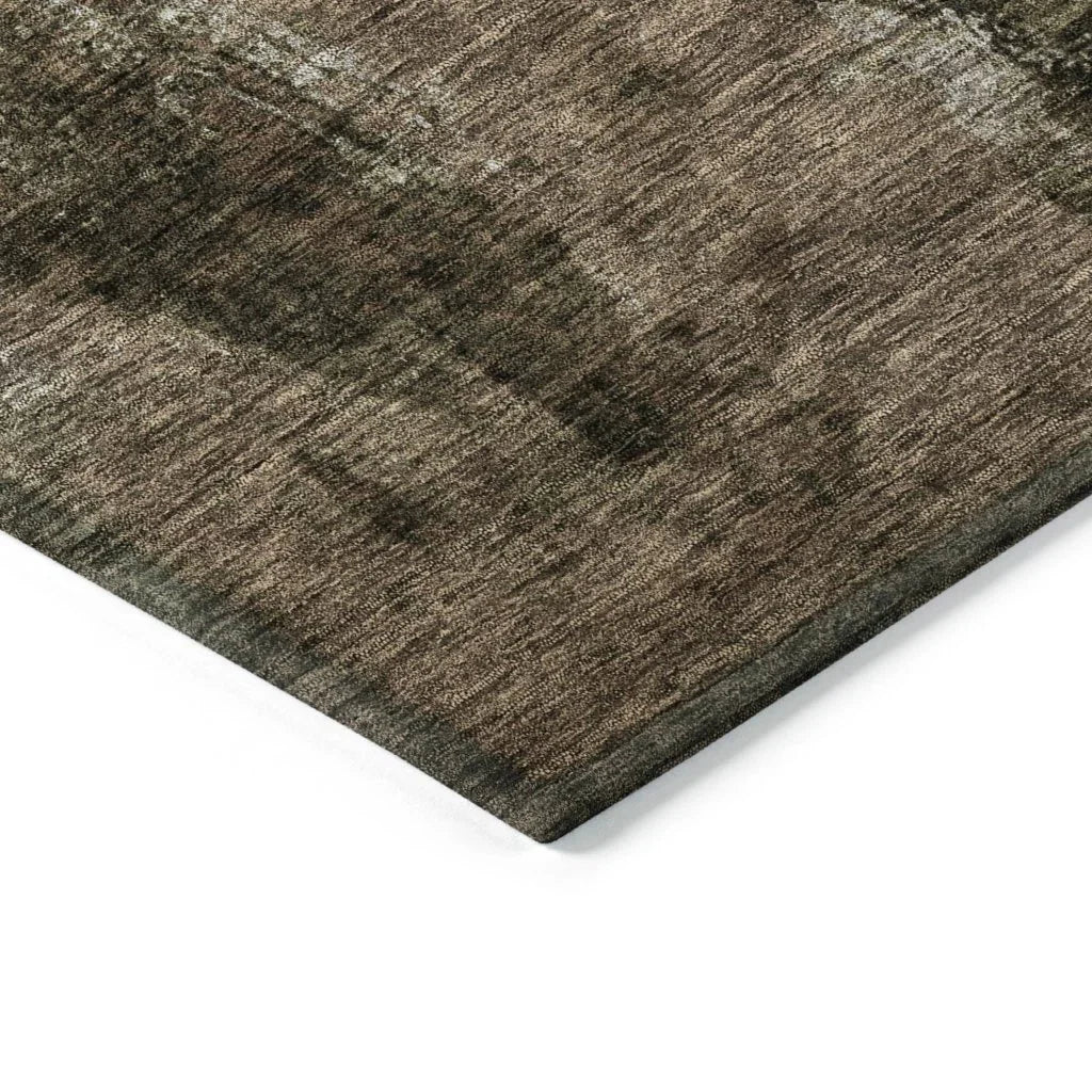 Solayne Brown Washable Indoor-Outdoor Rug-Outdoor Rugs-LOOMLAN Rugs-LOOMLAN