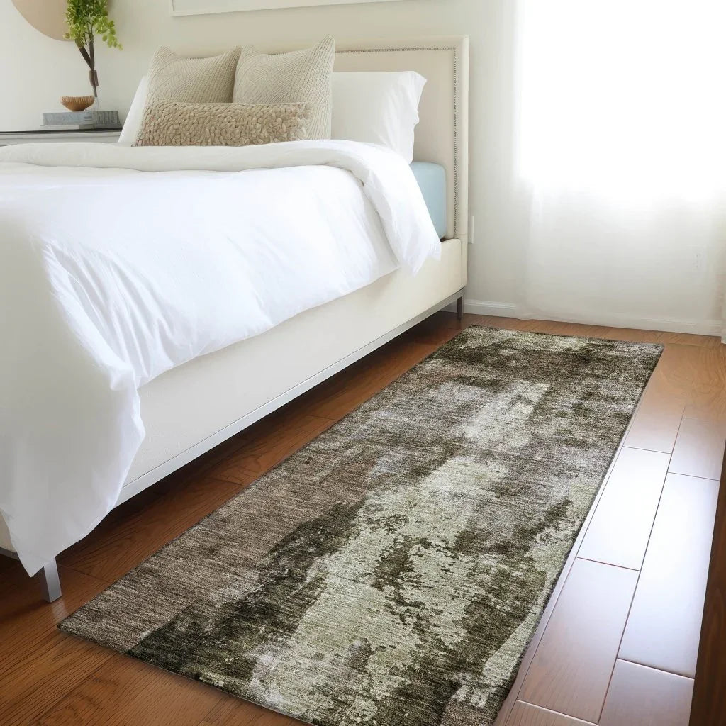 Solayne Brown Washable Indoor-Outdoor Rug-Outdoor Rugs-LOOMLAN Rugs-LOOMLAN