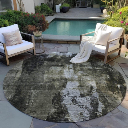 Solayne Gray Washable Indoor-Outdoor Rug-Outdoor Rugs-LOOMLAN Rugs-LOOMLAN