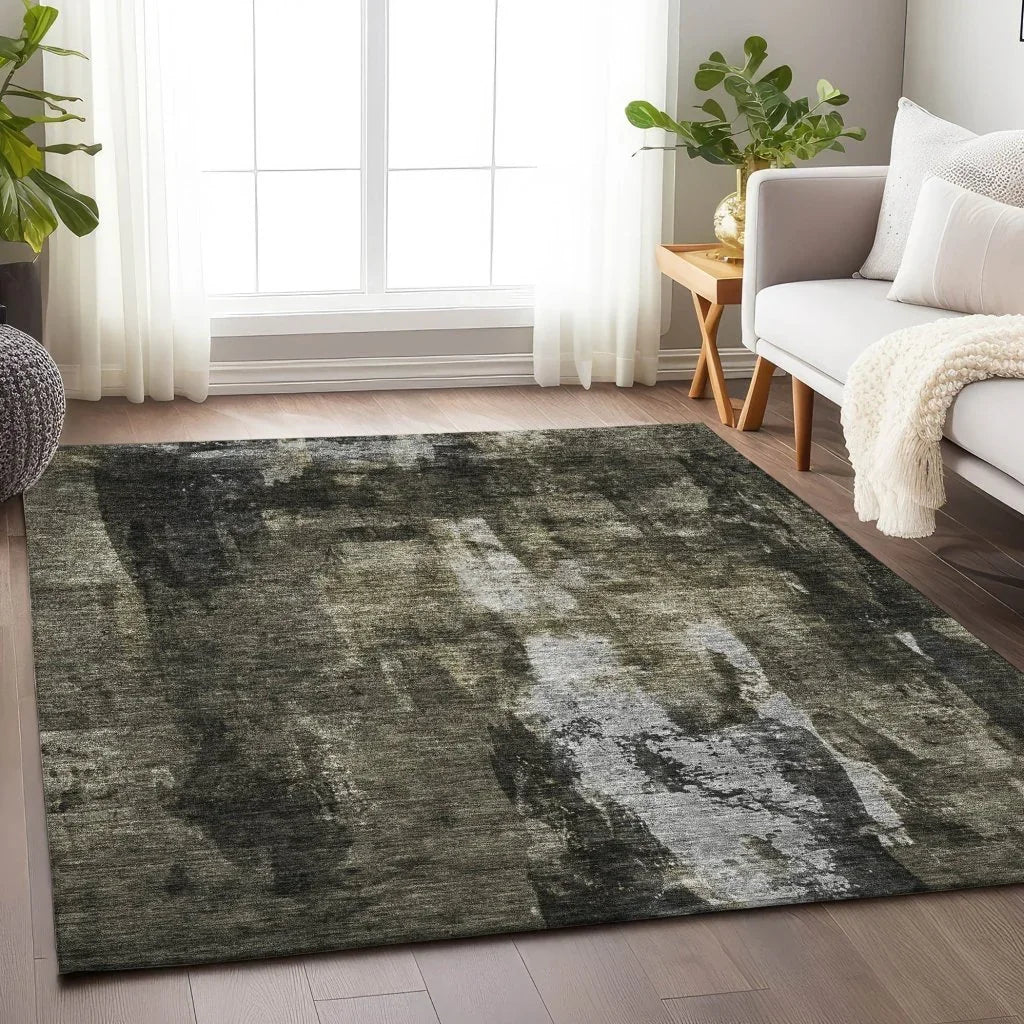 Solayne Gray Washable Indoor-Outdoor Rug-Outdoor Rugs-LOOMLAN Rugs-LOOMLAN