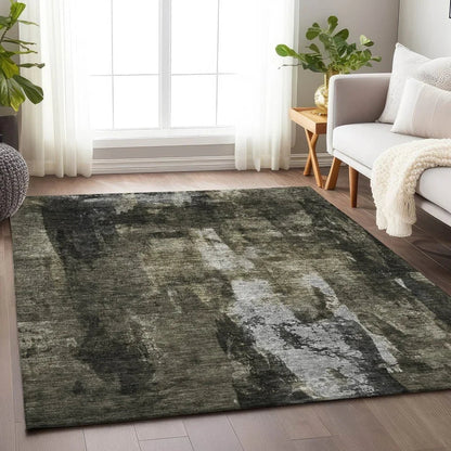 Solayne Gray Washable Indoor-Outdoor Rug-Outdoor Rugs-LOOMLAN Rugs-LOOMLAN