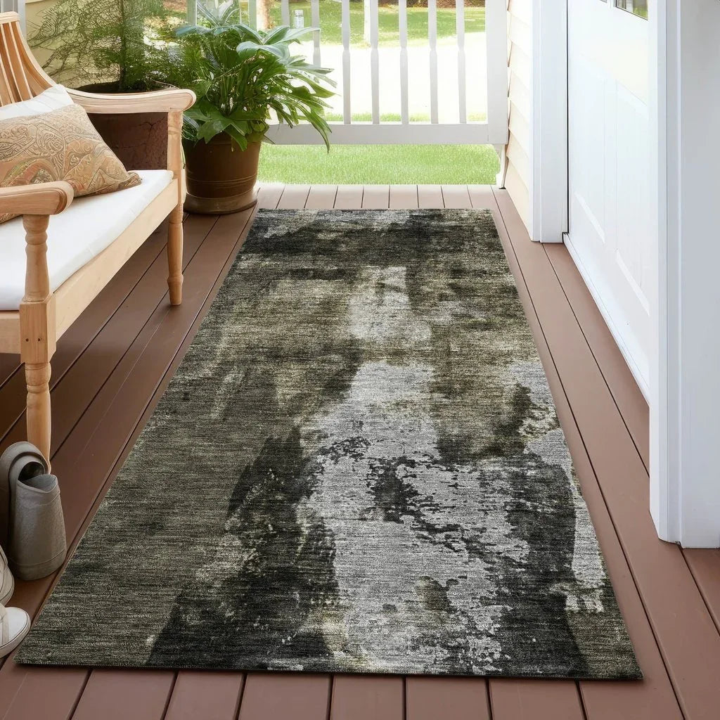 Solayne Gray Washable Indoor-Outdoor Rug-Outdoor Rugs-LOOMLAN Rugs-LOOMLAN