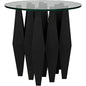 Soldier Side Table, Black Steel Glass Top - LOOMLAN - Noir - Side Tables