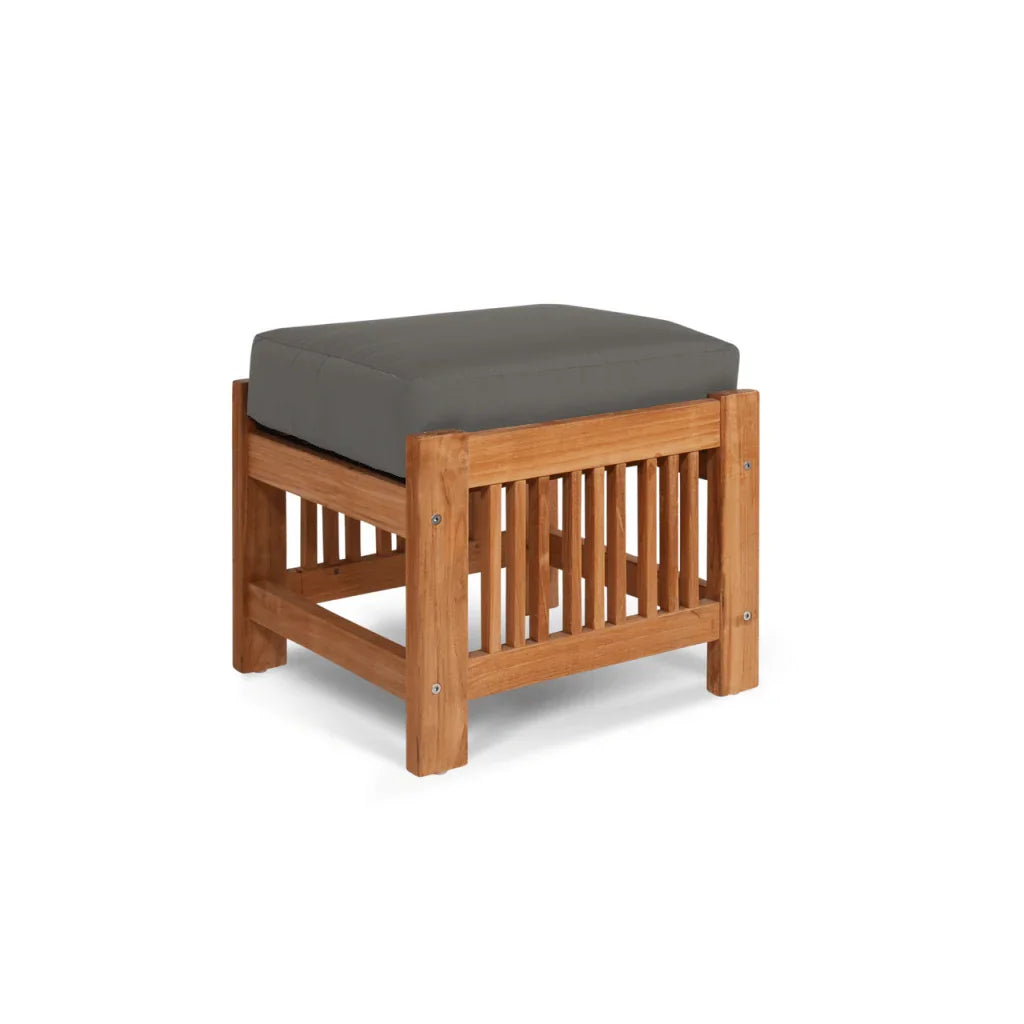 Soleil Teak Patio Lounge Set with Sunbrella 2PC-Outdoor Lounge Sets-HiTeak-LOOMLAN