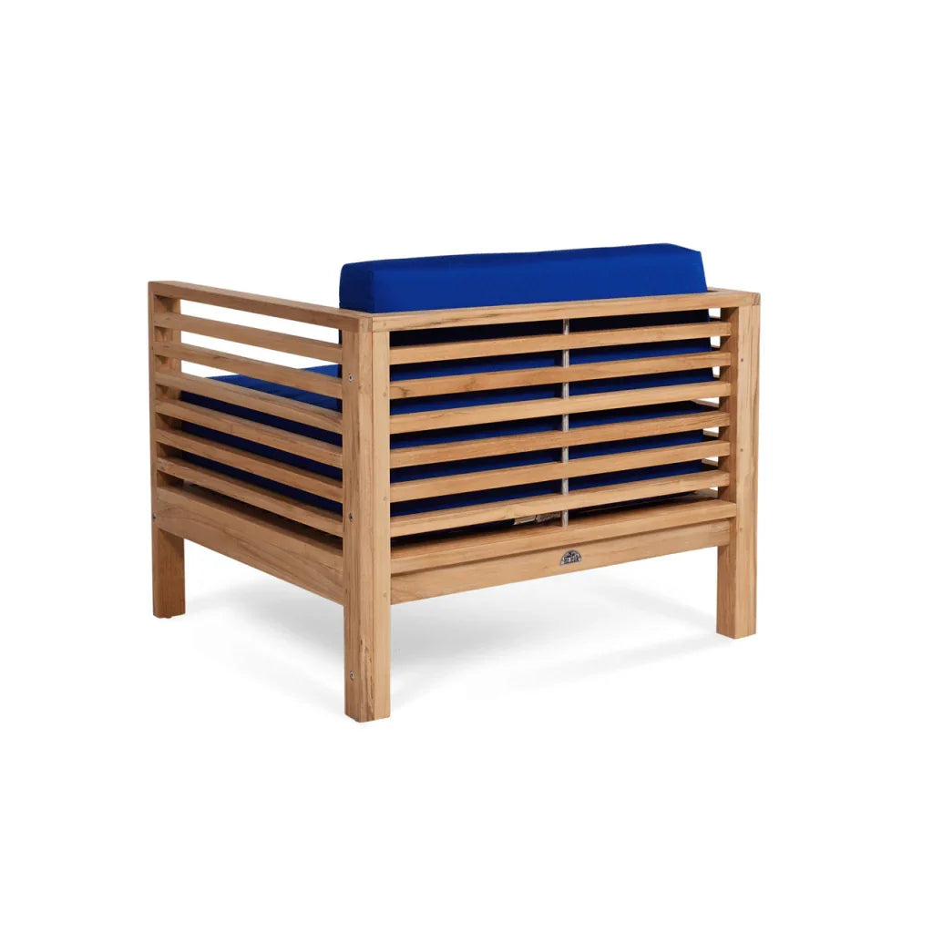 Soleil Teak Patio Lounge Set with Sunbrella 2PC-Outdoor Lounge Sets-HiTeak-LOOMLAN