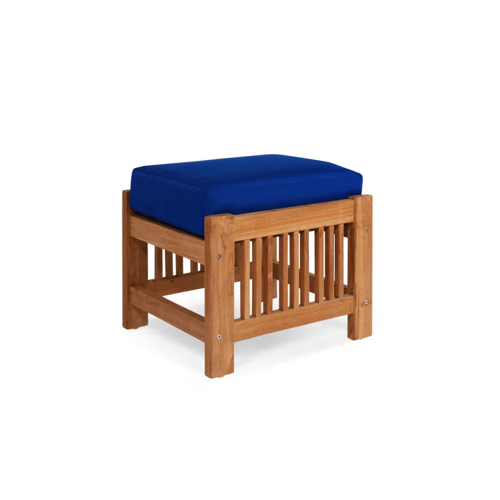 Soleil Teak Patio Lounge Set with Sunbrella 2PC-Outdoor Lounge Sets-HiTeak-LOOMLAN