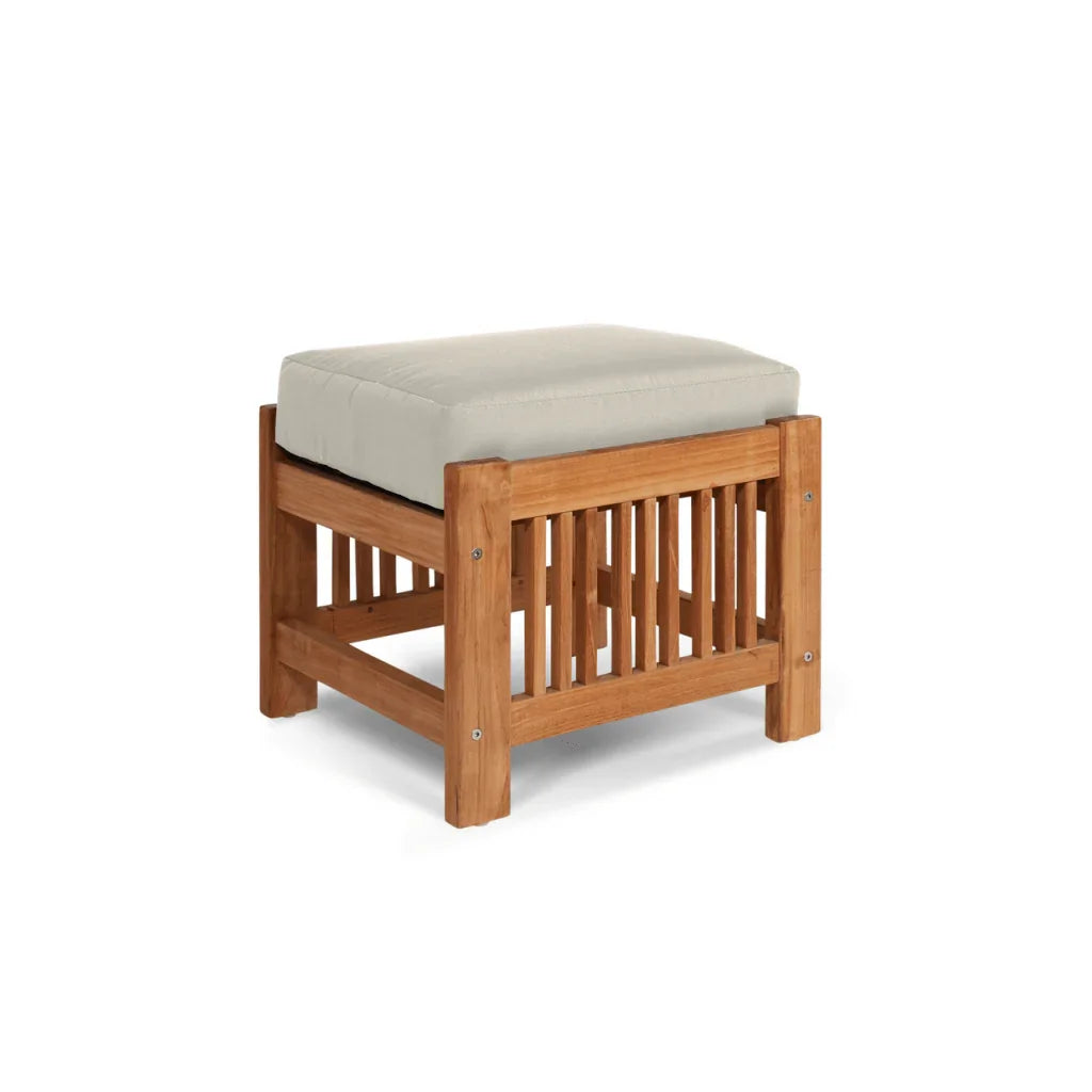 Soleil Teak Patio Lounge Set with Sunbrella 2PC-Outdoor Lounge Sets-HiTeak-LOOMLAN