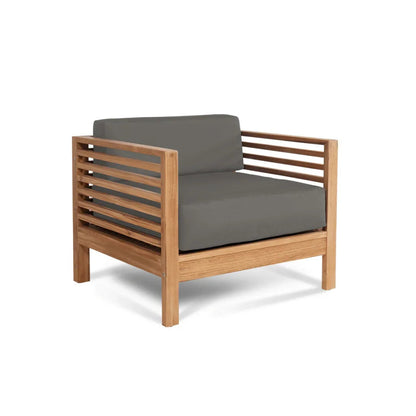 Soleil Teak Patio Lounge Set with Sunbrella 2PC-Outdoor Lounge Sets-HiTeak-LOOMLAN