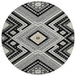 Solene Black Washable Indoor-Outdoor Rug-Outdoor Rugs-LOOMLAN Rugs-8' x 8'-LOOMLAN