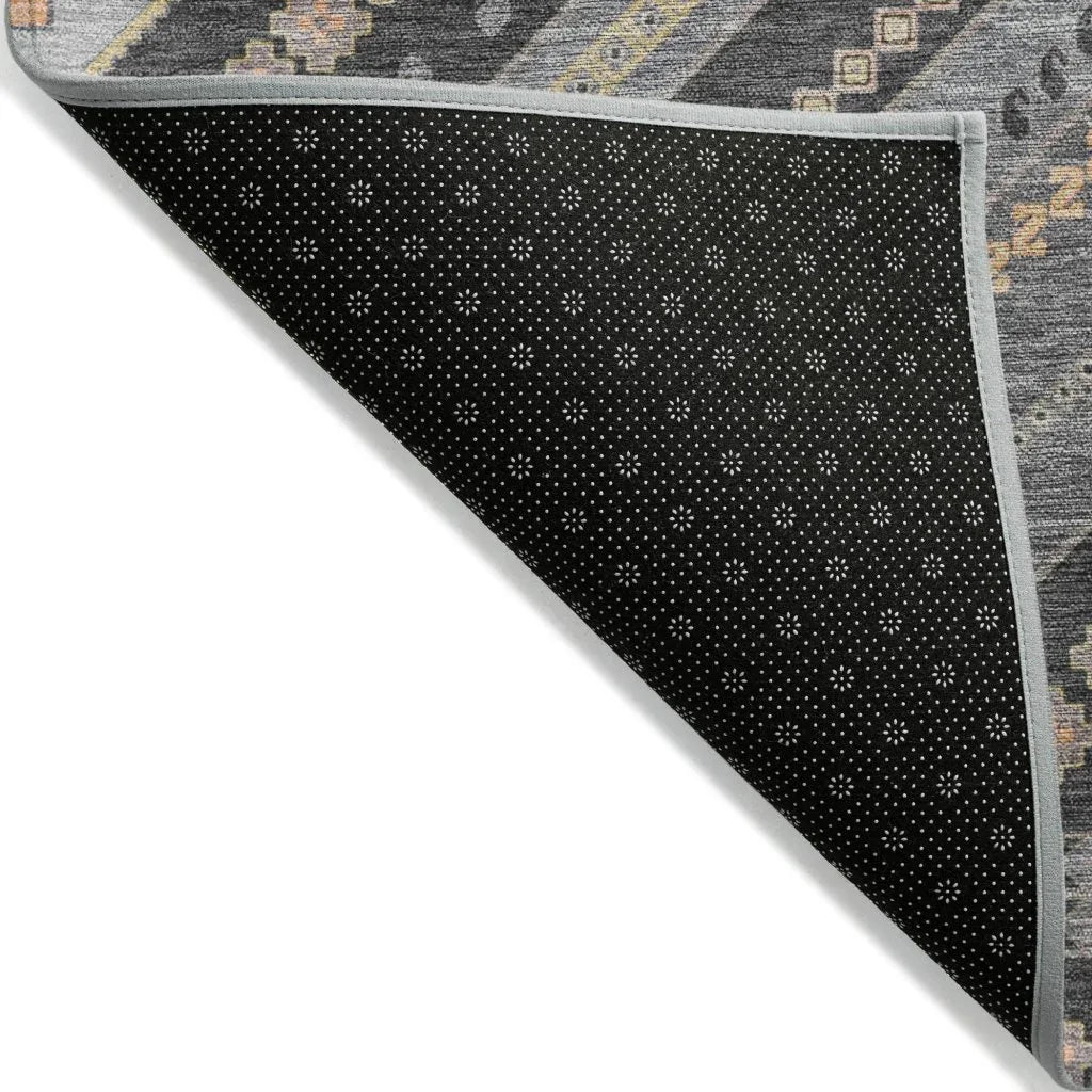 Solene Gray Washable Indoor-Outdoor Rug-Outdoor Rugs-LOOMLAN Rugs-LOOMLAN