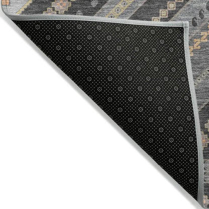 Solene Gray Washable Indoor-Outdoor Rug-Outdoor Rugs-LOOMLAN Rugs-LOOMLAN