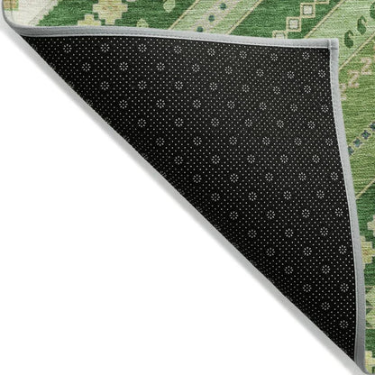 Solene Green Washable Indoor-Outdoor Rug-Outdoor Rugs-LOOMLAN Rugs-LOOMLAN