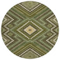 Solene Olive Washable Indoor-Outdoor Rug-Outdoor Rugs-LOOMLAN Rugs-8' x 8'-LOOMLAN