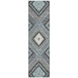 Solene Pewter Washable Indoor-Outdoor Rug-Outdoor Rugs-LOOMLAN Rugs-2'3" x 7'6"-LOOMLAN