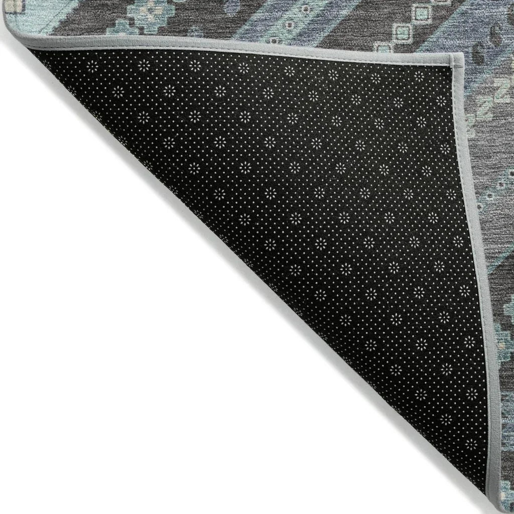 Solene Pewter Washable Indoor-Outdoor Rug-Outdoor Rugs-LOOMLAN Rugs-LOOMLAN