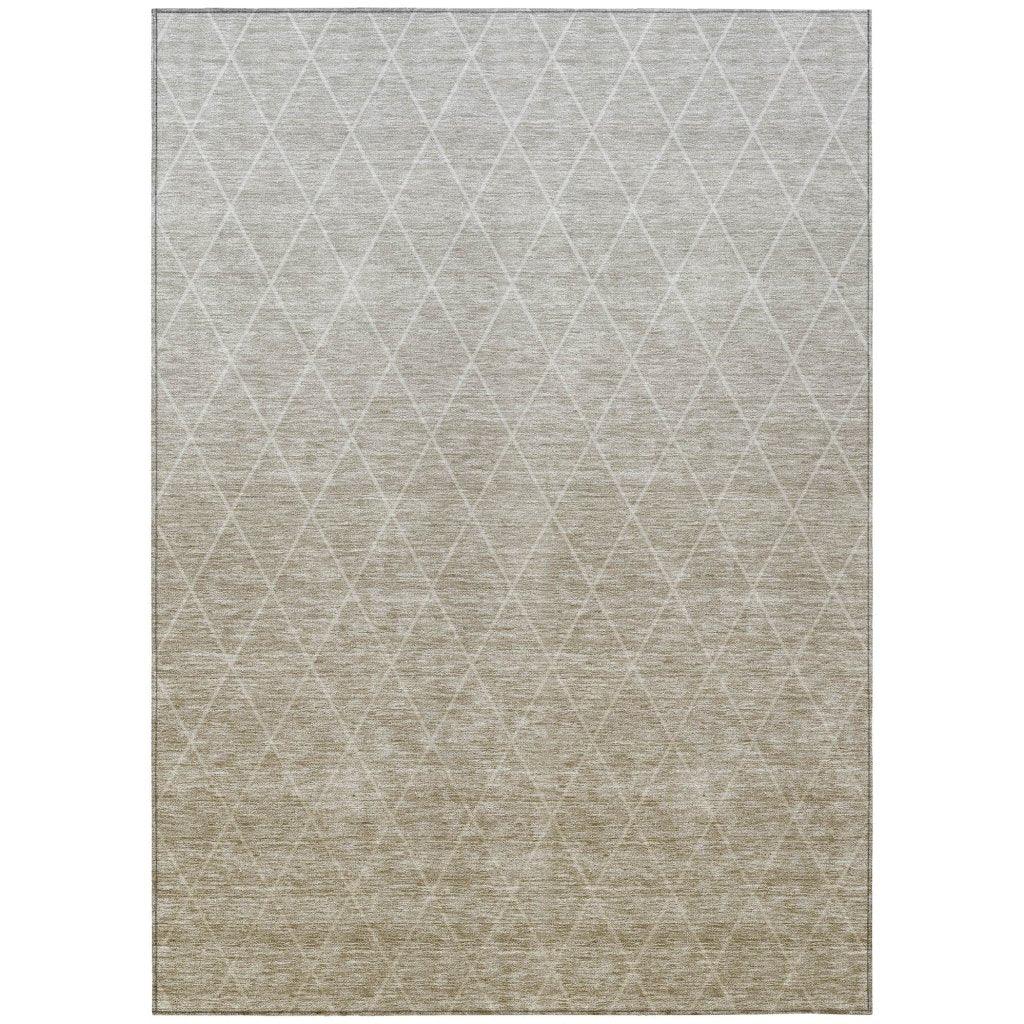 Soleya Brown Washable Indoor - Outdoor Rug - LOOMLAN - LOOMLAN Rugs - Outdoor Rugs