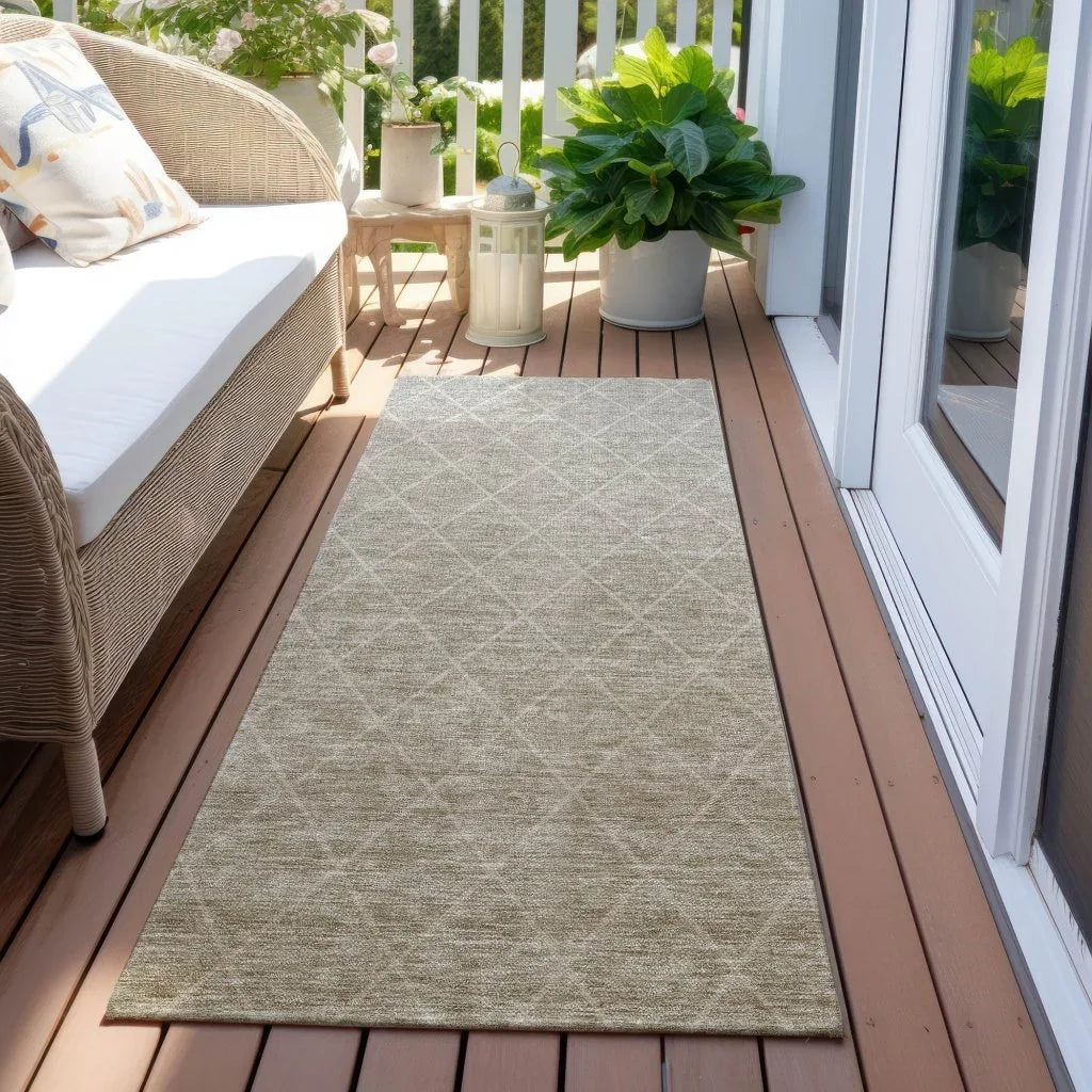 Soleya Brown Washable Indoor - Outdoor Rug - LOOMLAN - LOOMLAN Rugs - Outdoor Rugs