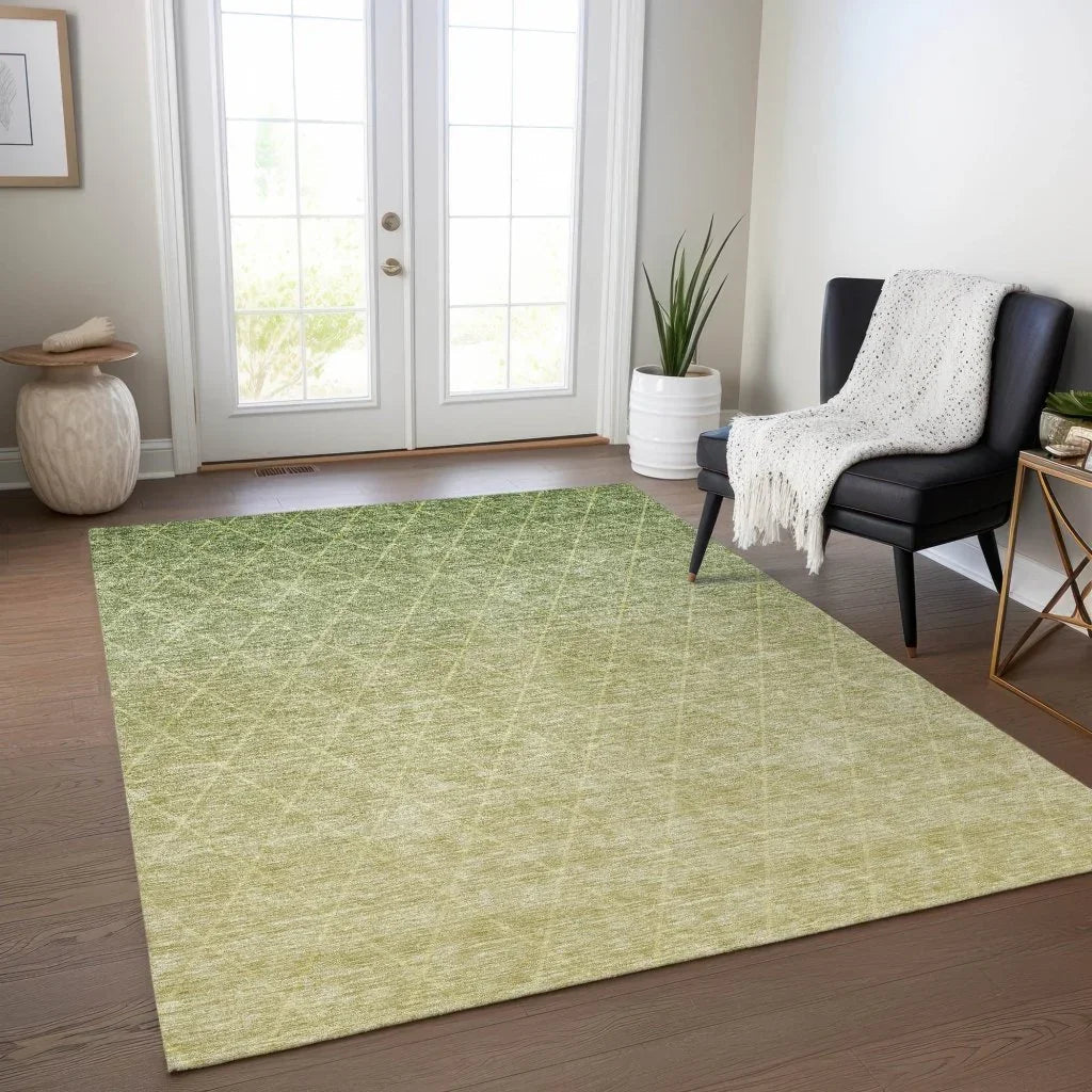 Soleya Green Washable Indoor - Outdoor Rug - LOOMLAN - LOOMLAN Rugs - Outdoor Rugs