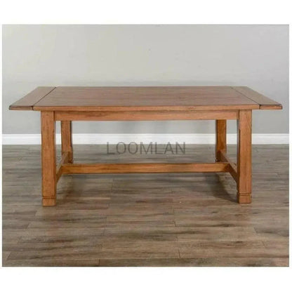 Solid Wood Black Extendable Dining Table 2 Leaves-Dining Tables-Sunny D-LOOMLAN