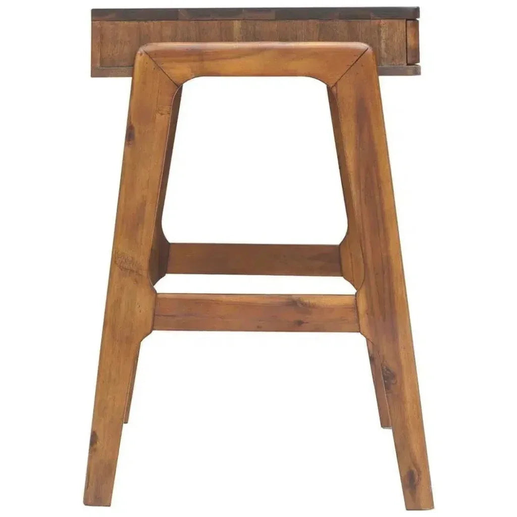 Solid Wood Desk Storage Drawers Remix Writing Desk-Home Office Desks-LH Imports-LOOMLAN