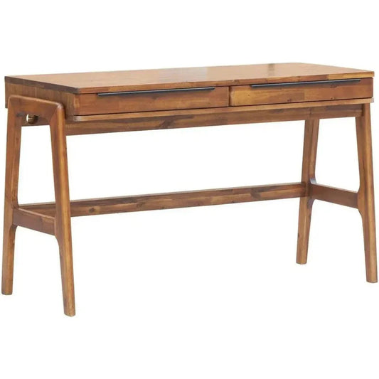 Solid Wood Desk Storage Drawers Remix Writing Desk-Home Office Desks-LH Imports-LOOMLAN