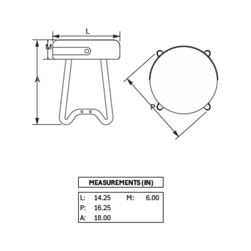 Solid Wood Modern Stool - LOOMLAN - Urbia - Poufs and Stools