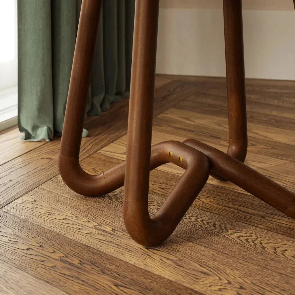 Solid Wood Modern Stool - LOOMLAN - Urbia - Poufs and Stools