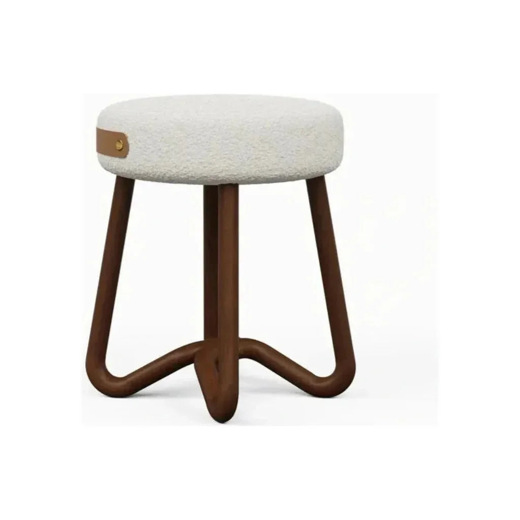 Solid Wood Modern Stool - LOOMLAN - Urbia - Poufs and Stools