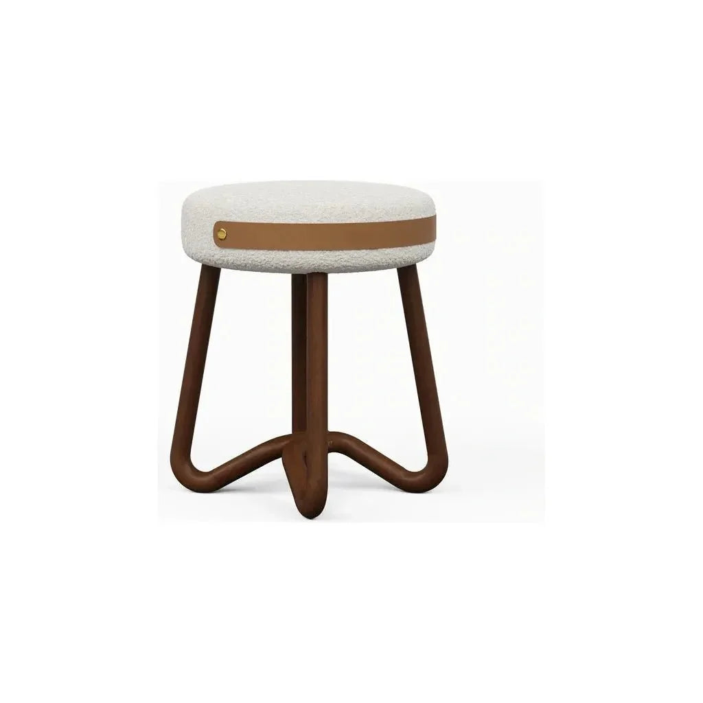 Solid Wood Modern Stool - LOOMLAN - Urbia - Poufs and Stools
