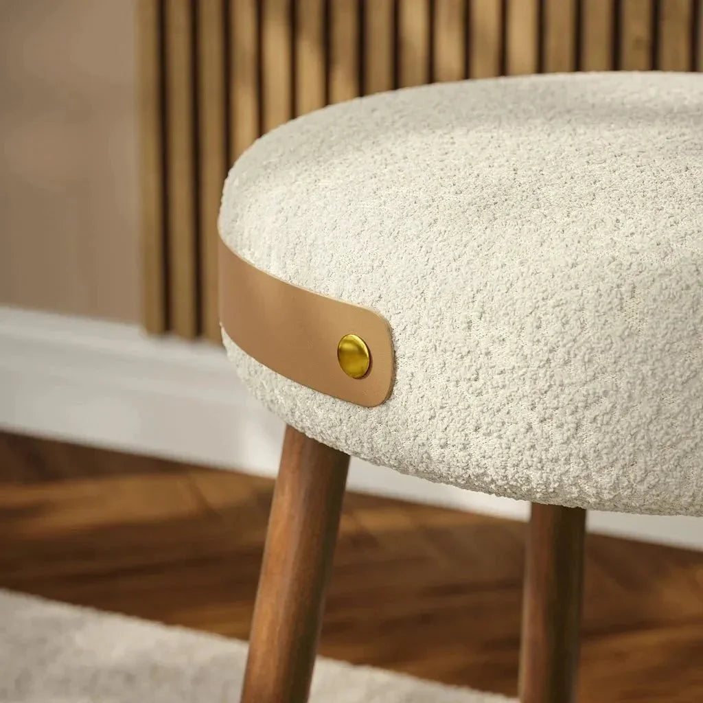 Solid Wood Modern Stool - LOOMLAN - Urbia - Poufs and Stools