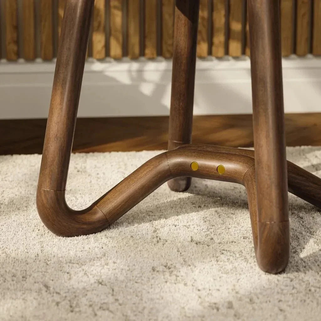 Solid Wood Modern Stool - LOOMLAN - Urbia - Poufs and Stools