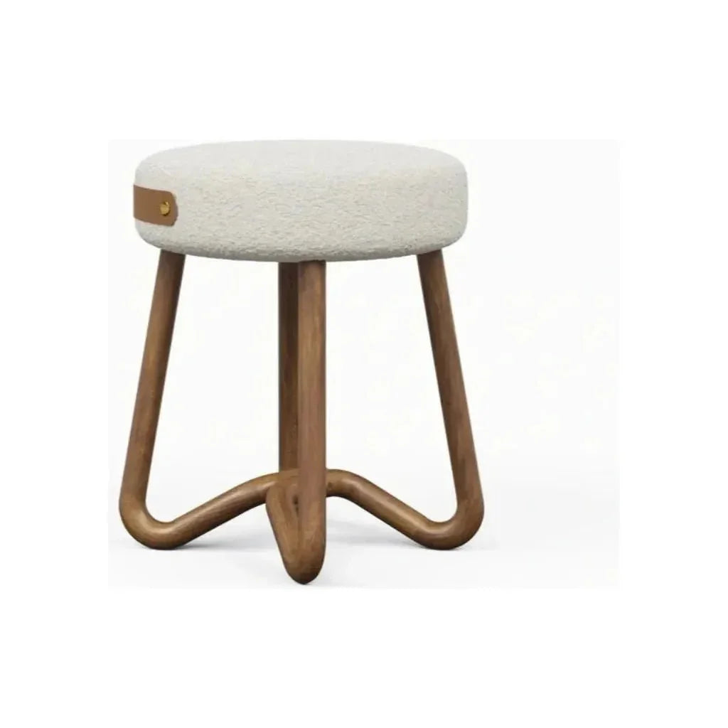 Solid Wood Modern Stool - LOOMLAN - Urbia - Poufs and Stools