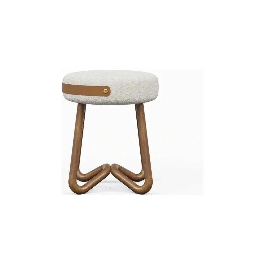 Solid Wood Modern Stool - LOOMLAN - Urbia - Poufs and Stools