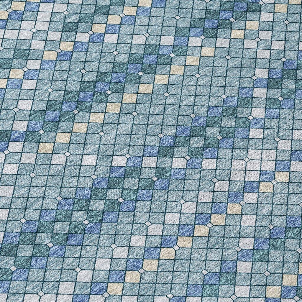 Solina Blue Washable Indoor - Outdoor Rug - LOOMLAN - LOOMLAN Rugs - Outdoor Rugs