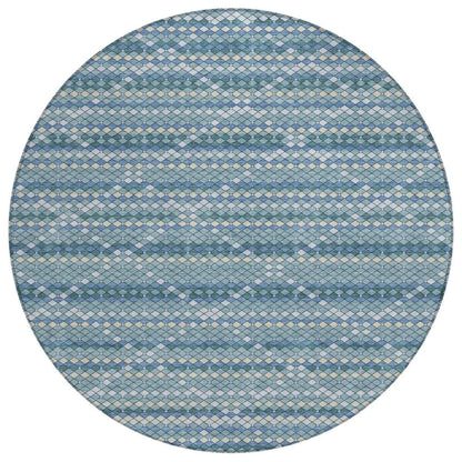 Solina Blue Washable Indoor - Outdoor Rug - LOOMLAN - LOOMLAN Rugs - Outdoor Rugs