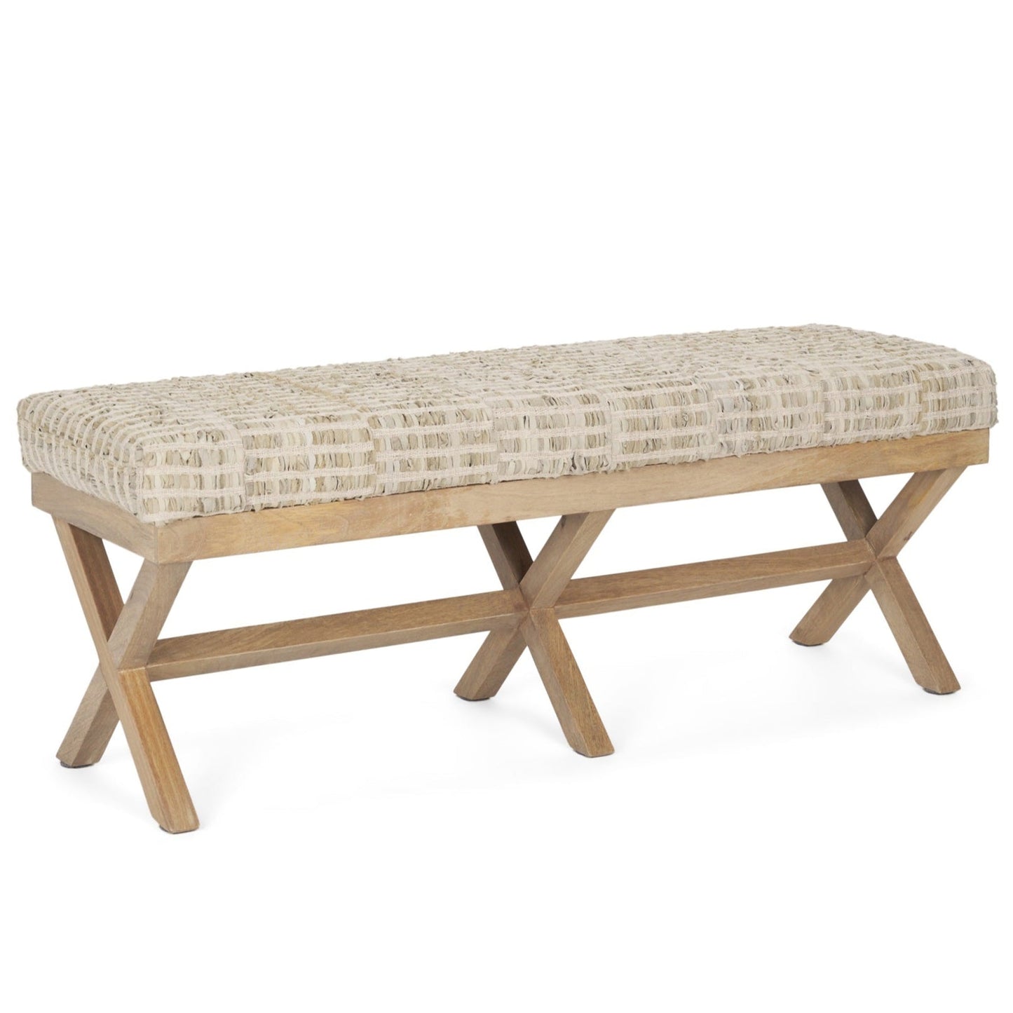 Solis Fabric X-Frame Bedroom Bench