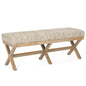Solis Fabric X-Frame Bedroom Bench