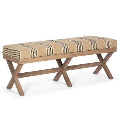 Solis Fabric X-Frame Bedroom Bench
