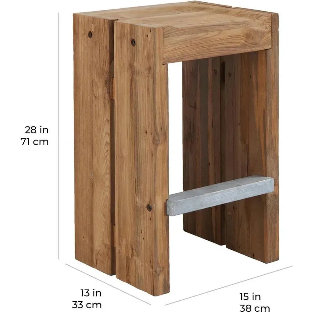 Solo Bar Stool Set of Two -Brown Outdoor Bar Stools-Outdoor Bar Stools-Seasonal Living-LOOMLAN