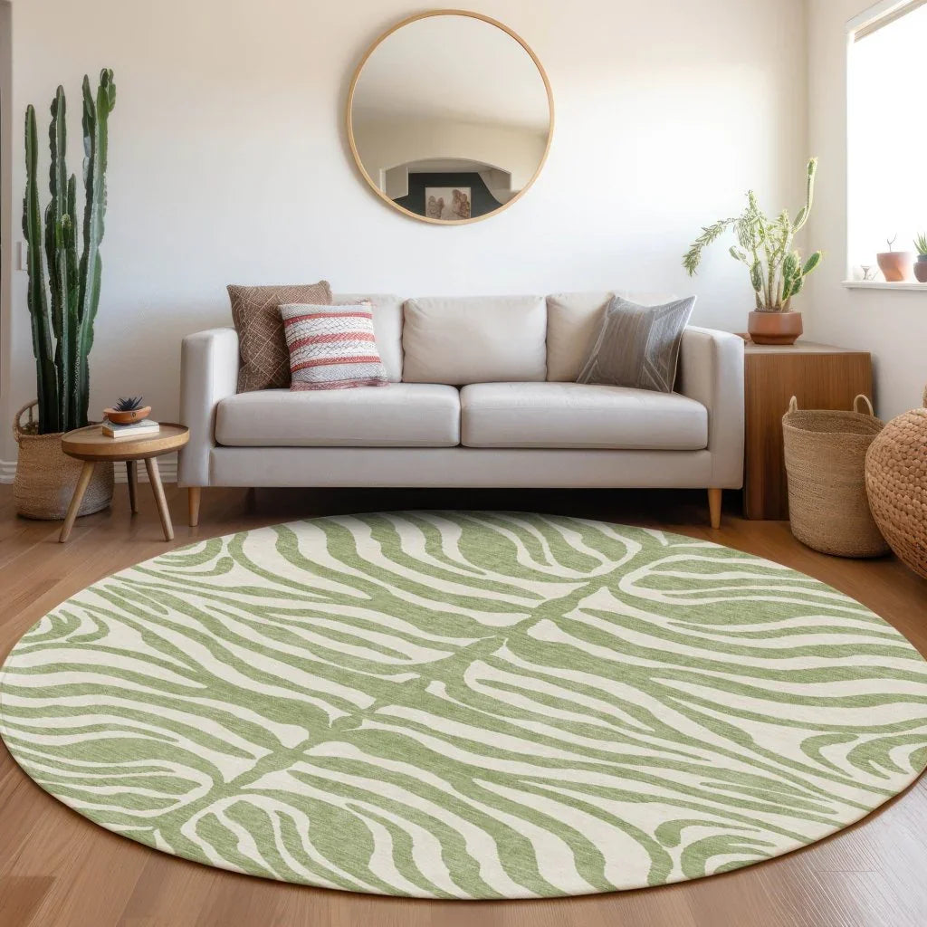 Solstice Aloe Washable Indoor-Outdoor Rug-Outdoor Rugs-LOOMLAN Rugs-LOOMLAN