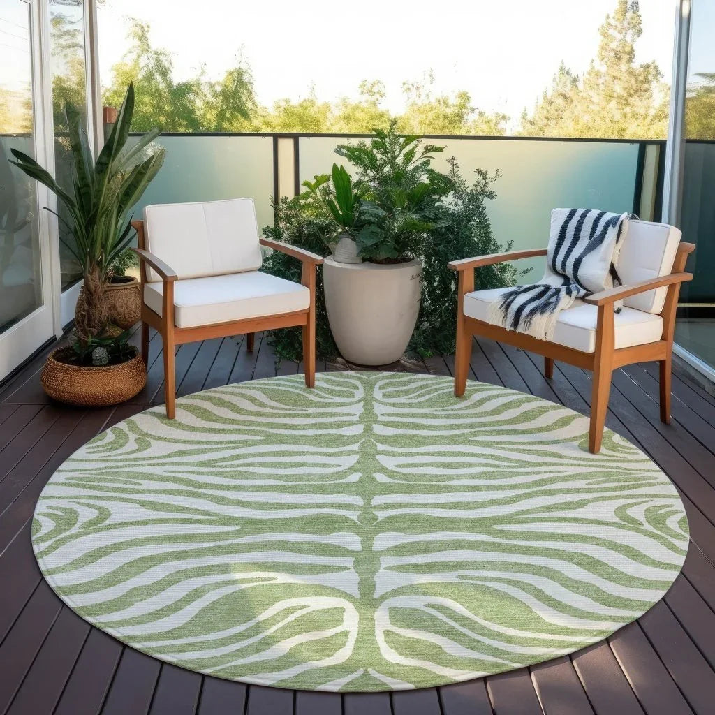 Solstice Aloe Washable Indoor-Outdoor Rug-Outdoor Rugs-LOOMLAN Rugs-LOOMLAN